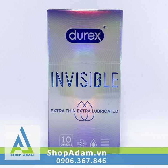 Bao cao su cao cấp Durex Invisible Extra Thin (Hộp 10 chiếc) 