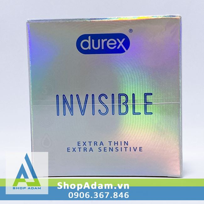 Bao cao su siêu mỏng DUREX Invisible (Hộp 3 chiếc) 