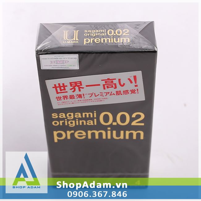 Bao cao su cao cấp SAGAMI Original 0.02 Premium (Hộp 4 chiếc)