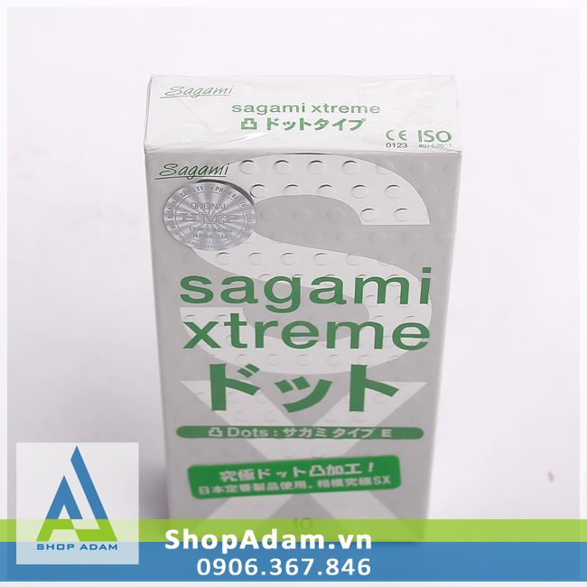 Bao cao su có gai SAGAMI Xtreme White (Hộp 10 chiếc)
