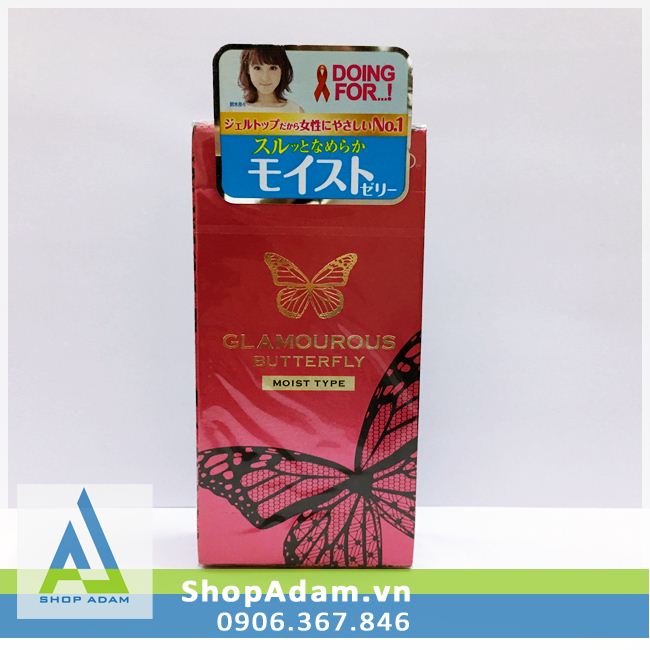 Bao cao su Jex Glamourous Butterfly Moist Type (Hộp 6 chiếc) 