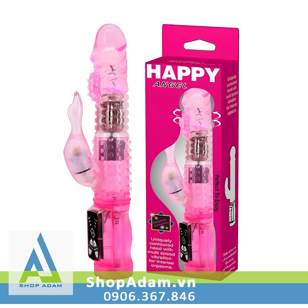 Dương vật giả 2 nhánh rung ngoáy Baile Happy Angel