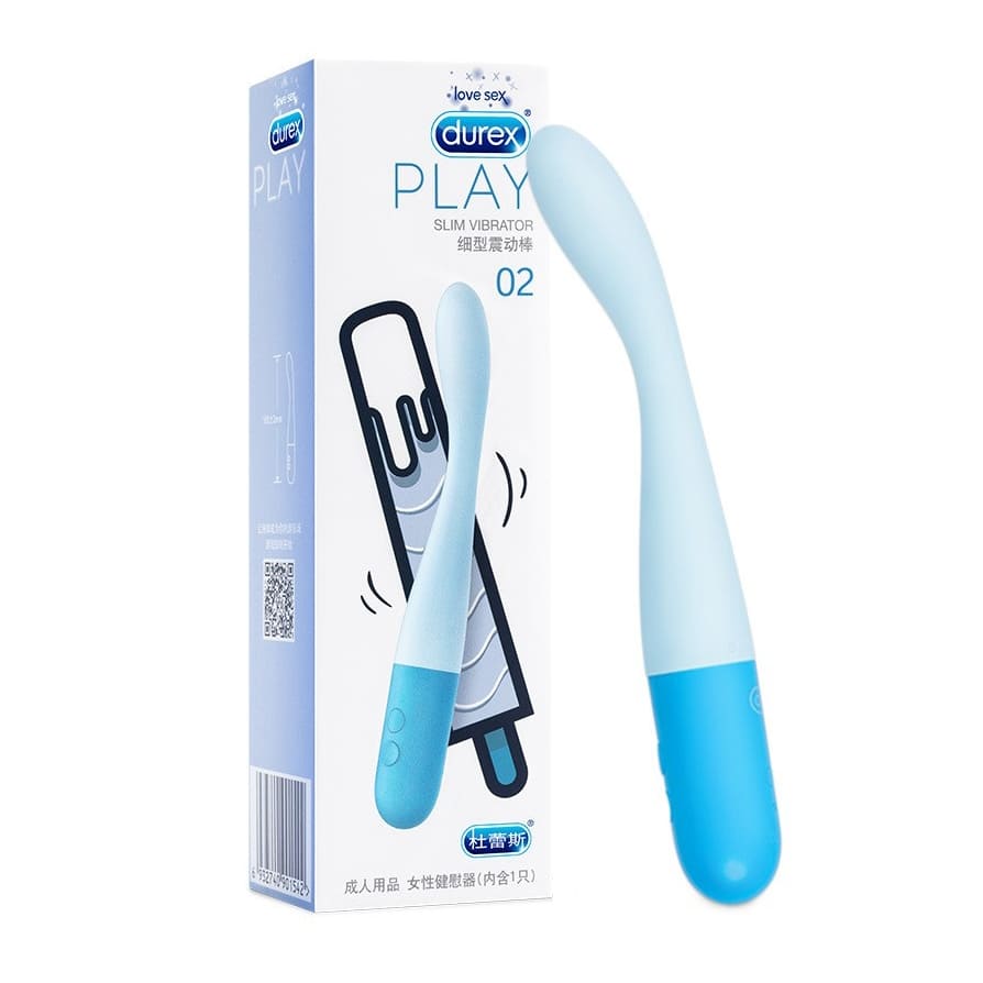 Máy rung cho nữ Durex Slim Vibrator nhỏ gọn uốn cong linh hoạt 