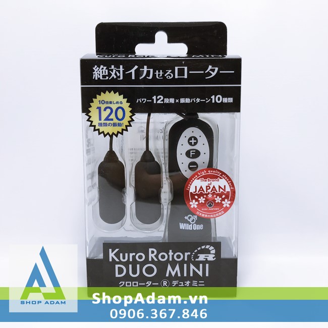 Trứng rung 2 đầu đa tần số Kuro Rotor Duo Mini - Nhật Bản 