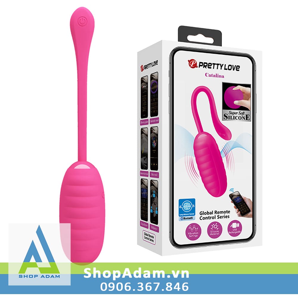 Trứng rung silicone điều khiển app điện thoại Pretty Love Catalina 