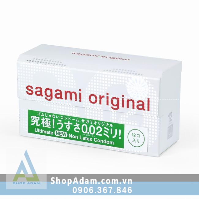Bao cao su SAGAMI Original 0.02 - Nhật Bản (Hộp 12 chiếc) 