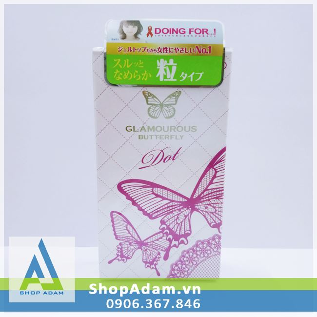 Bao cao su Jex Glamourous Butterfly Dot Type (Hộp 8 chiếc)