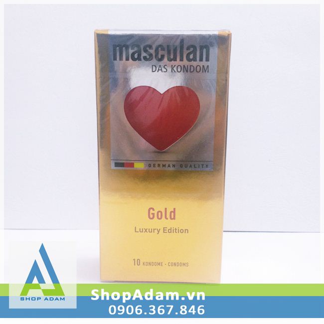 Bao cao su hương vani Masculan Gold - Đức (Hộp 10 chiếc)