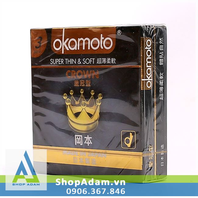 Bao cao su OKAMOTO Crown - Vương miện siêu mỏng (Hộp 10 chiếc)