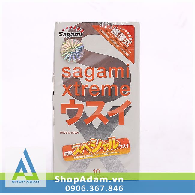 Bao cao su mỏng Nhật Bản SAGAMI Xtreme Super Thin (Hộp 10 chiếc)