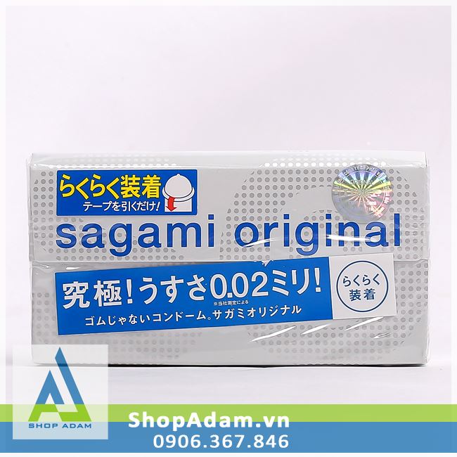 Bao cao su siêu mỏng SAGAMI Original 0.02 Quick (Hộp 6 chiếc)