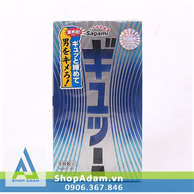Bao cao su siêu mỏng ôm khít SAGAMI 6 Stage Tight - Fit (Hộp 12 chiếc)