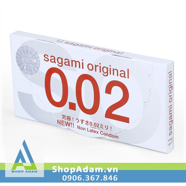 Bao cao su SAGAMI Original 0.02 siêu mỏng (Hộp 2 chiếc)