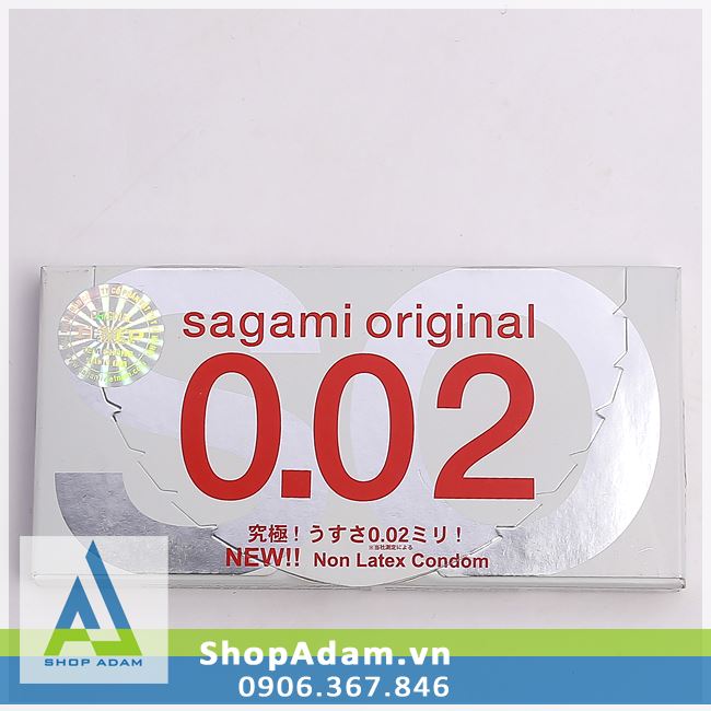 Bao cao su siêu mỏng SAGAMI Original 0.02 (Hộp 2 chiếc) 
