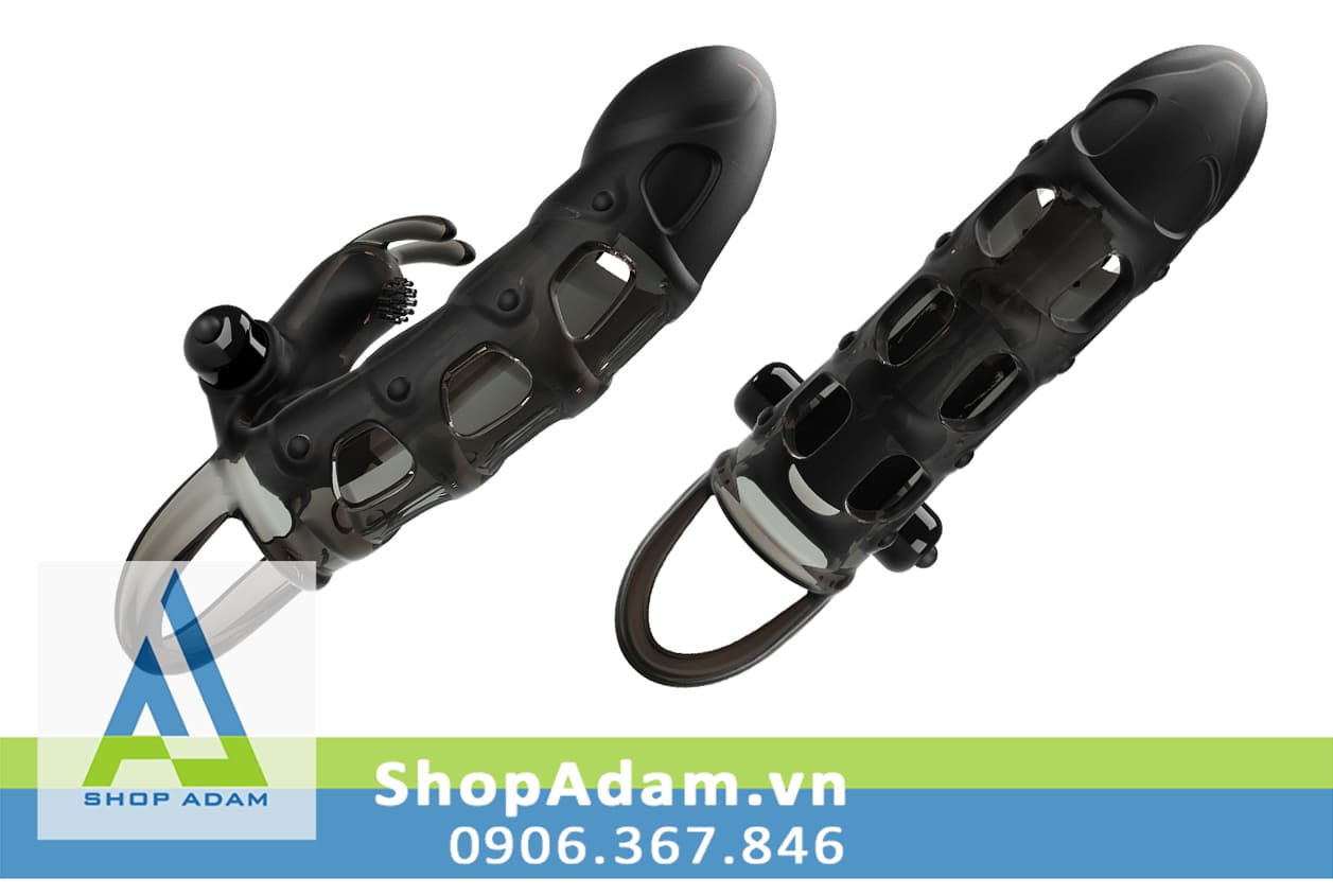 Bao cao su đôn dên lưới quai đeo rung hai đầu Pretty Love Cuper