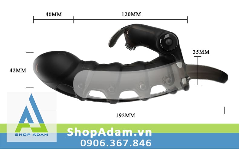 Bao cao su đôn dên lưới quai đeo rung hai đầu Pretty Love Cuper