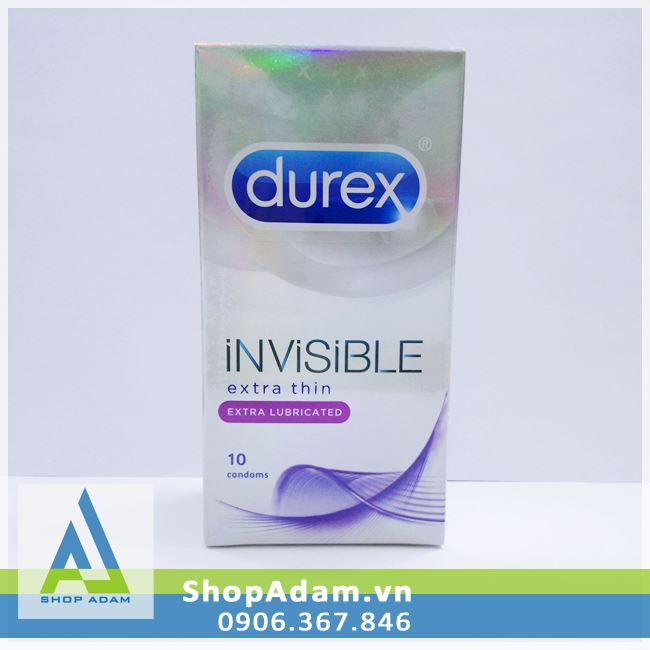 Bao cao su Durex Invisible Extra Thin (Hộp 10 chiếc)