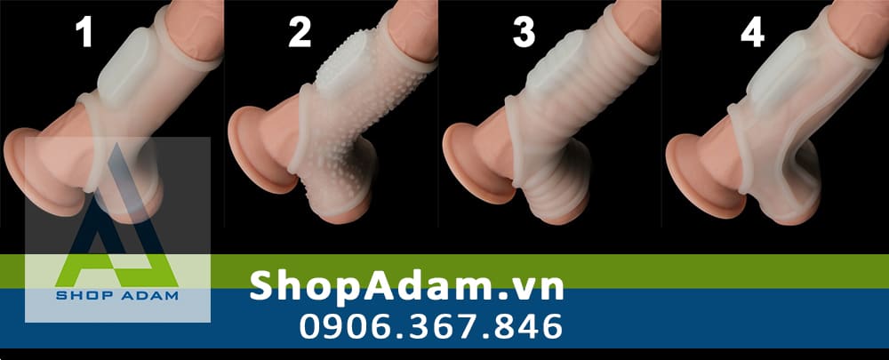 Bao cao su khúc giữa có rung quai đeo Lovetoy Knights Ring Silk