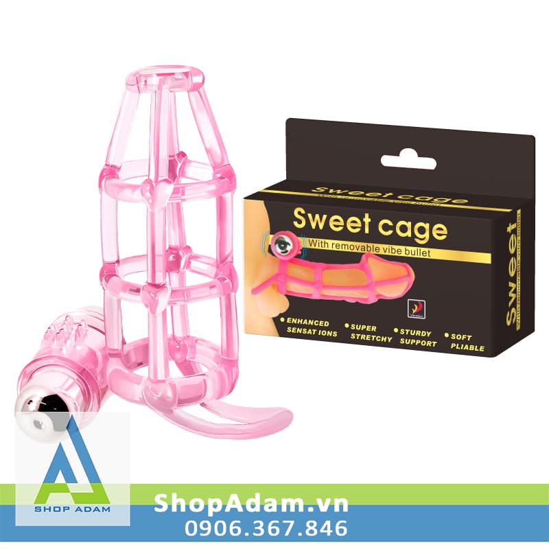 Bao đôn silicon hình rọ siêu rung kích thích Sweet Cage
