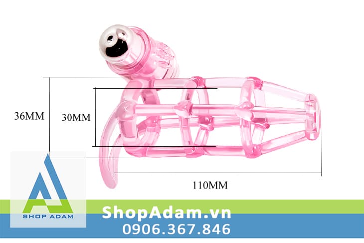 Bao đôn silicon hình rọ siêu rung kích thích Sweet Cage