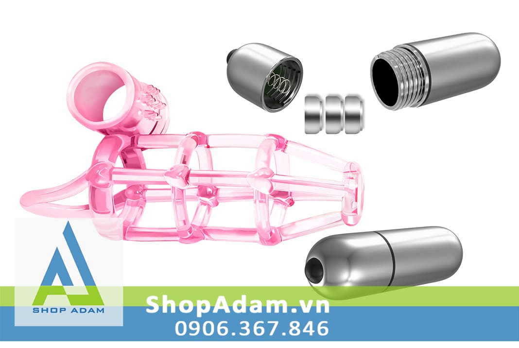 Bao đôn silicon hình rọ siêu rung kích thích Sweet Cage