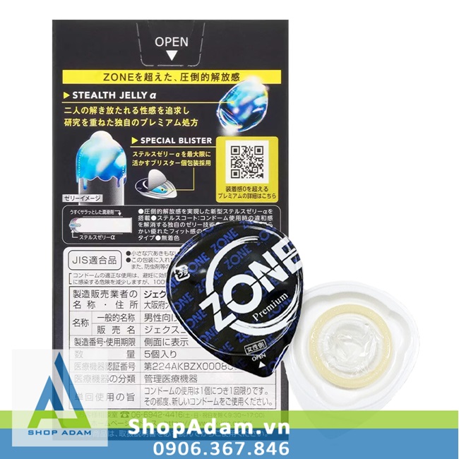 Thông tin sản phẩm Bcs siêu mỏng Jex Condoms Zone Premium