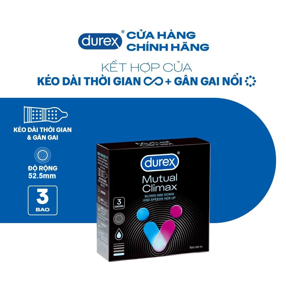 Durex Mutual Climax bcs gân gai kéo dài thời gian Durex Mutual Climax bcs gân gai kéo dài thời gian