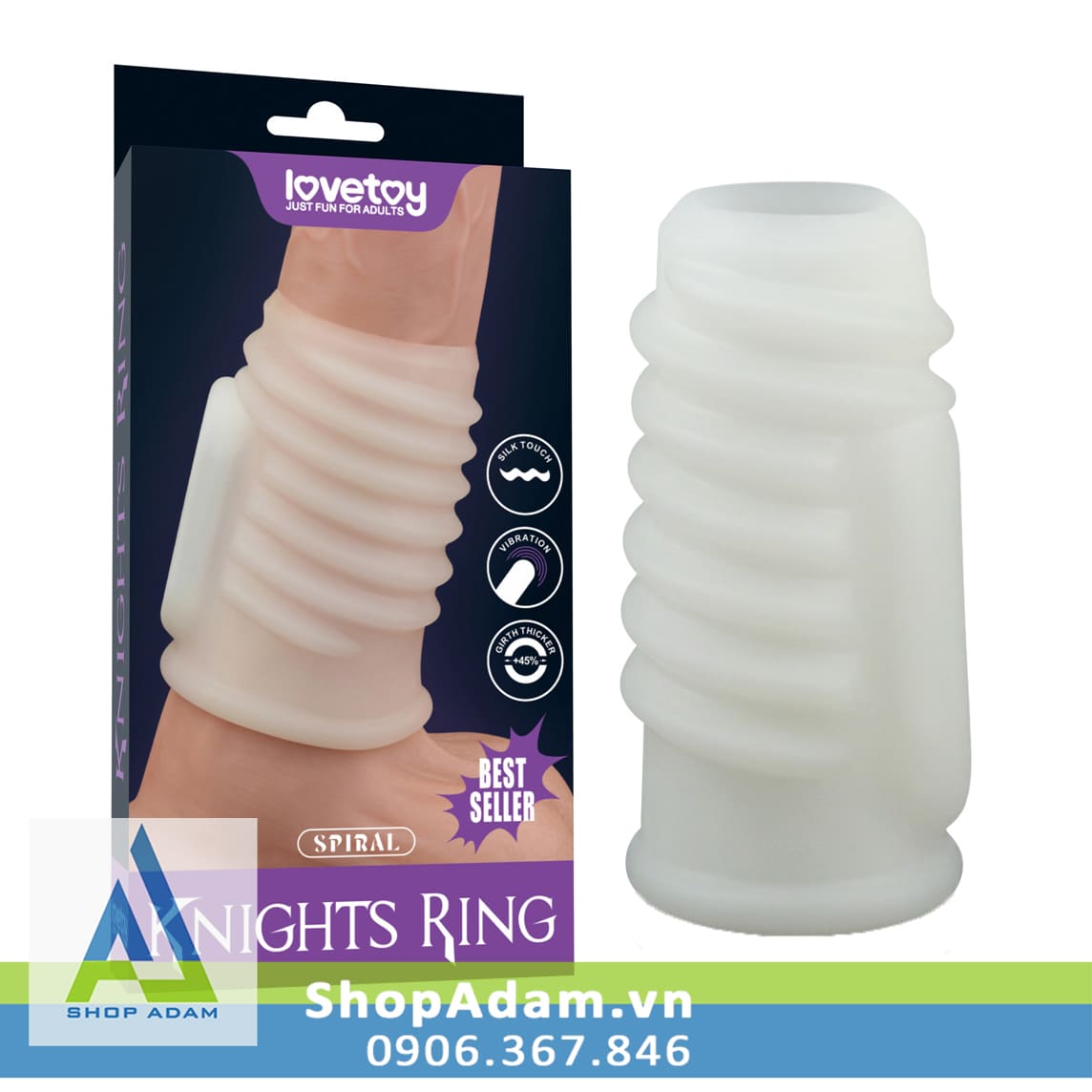 Bcs đôn khúc giữa có rung Lovetoy Spiral Knights Ring