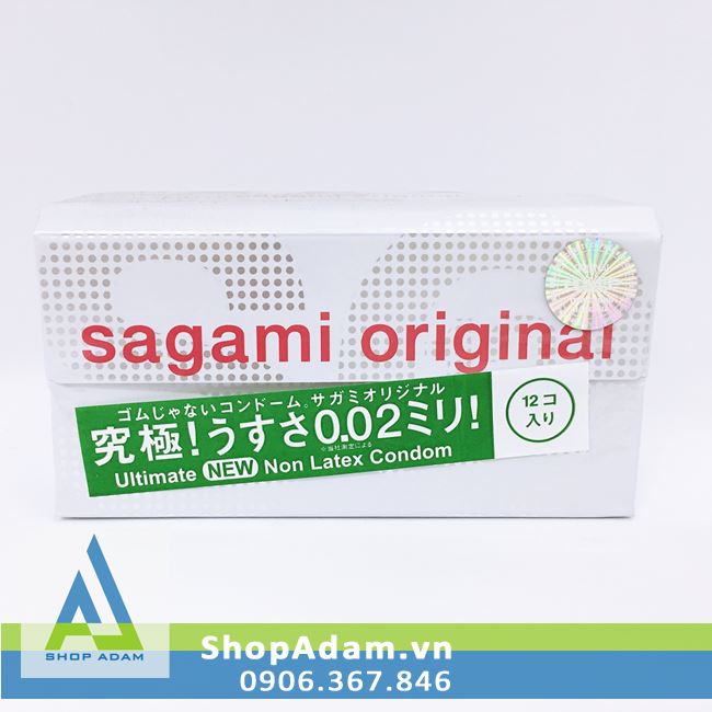 Bcs size lớn 55mm siêu mỏng Sagami Original 0.02 (Hộp 12 chiếc)