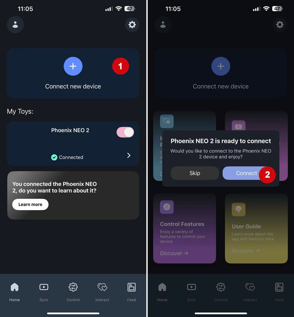 cách kết nối thiết bị với feelconnect 3