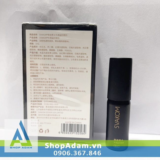 Chai xịt thảo dược kéo dài thời gian Svakom Delay Spray 5ml