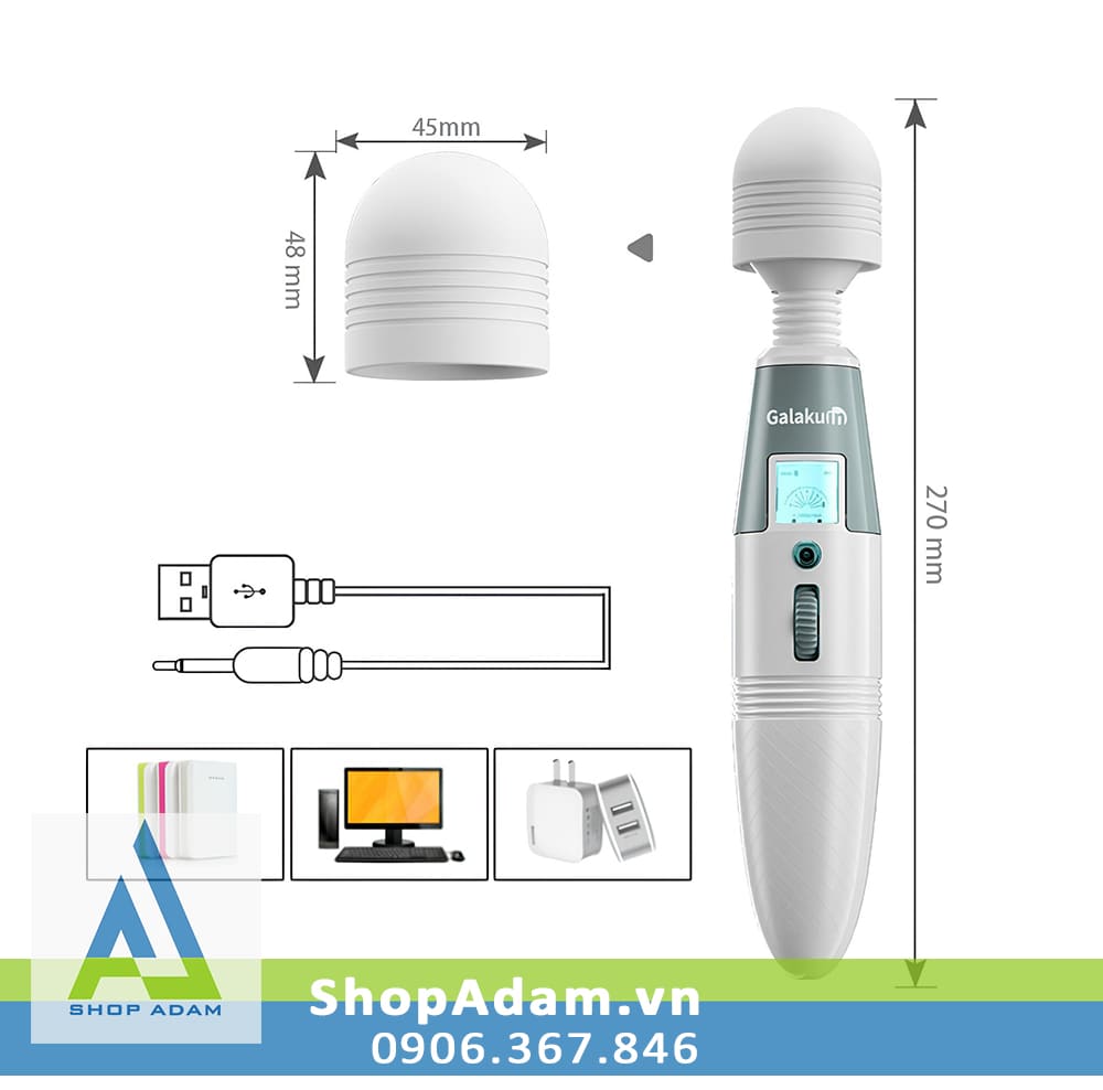 Chày rung Galaku màn hình LCD có sưởi ấm Nhật Bản