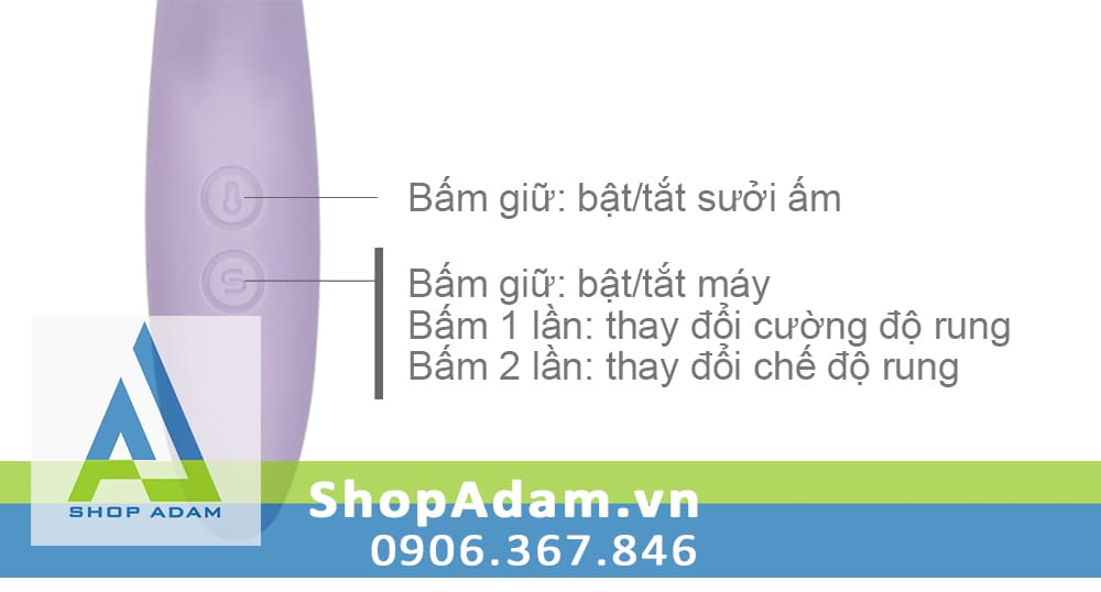Chày rung hai nhánh có sưởi ấm Svakom Cici+ 2 kết nối App