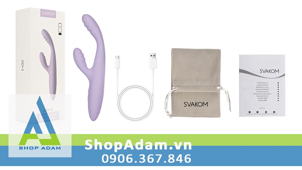 Chày rung hai nhánh có sưởi ấm Svakom Cici+ 2 kết nối App