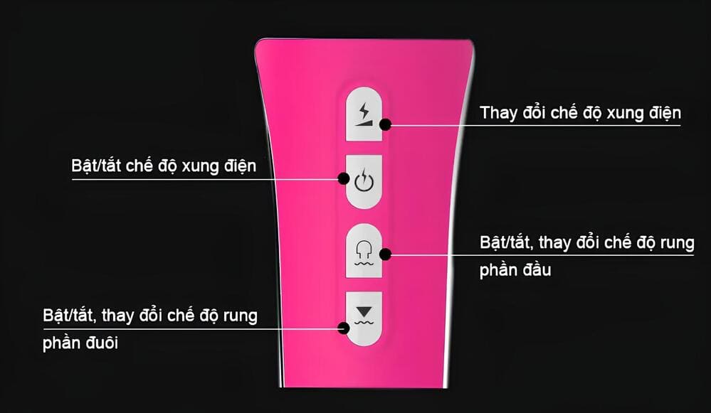 Chày rung Nhật Bản 2 đầu có xung điện Nalone Electro Wand Chày rung Nhật Bản 2 đầu có xung điện Nalone Electro Wand