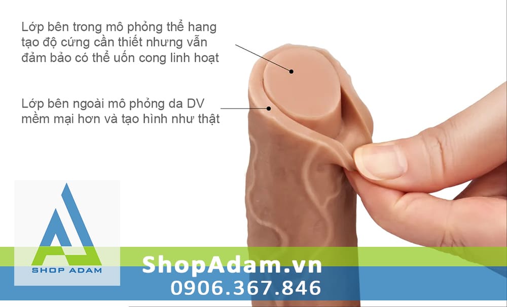 Dương vật giả 2 lớp như thật Lovetoy Nature Cock 8" Dương vật giả 2 lớp như thật Lovetoy Nature Cock 8"