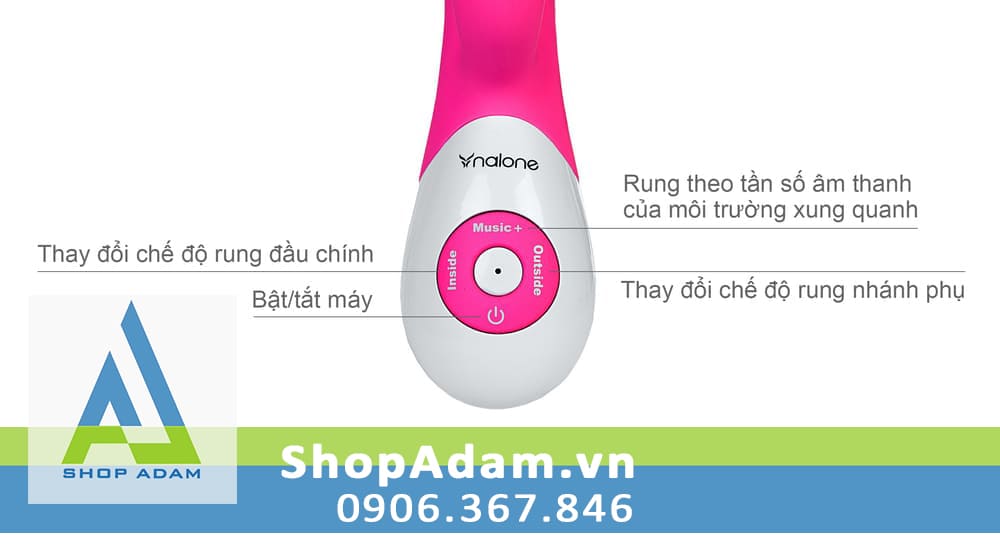 Dương vật giả cao cấp rung theo nhạc Nalone Dancer