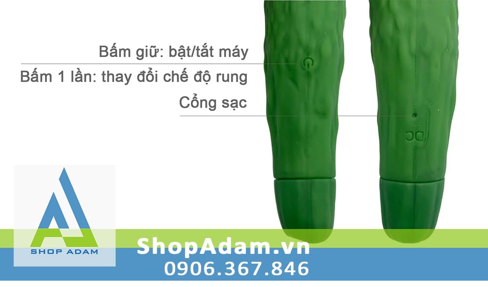 Dương vật giả dưa chuột rung 10 chế độ Wistone Cucumber
