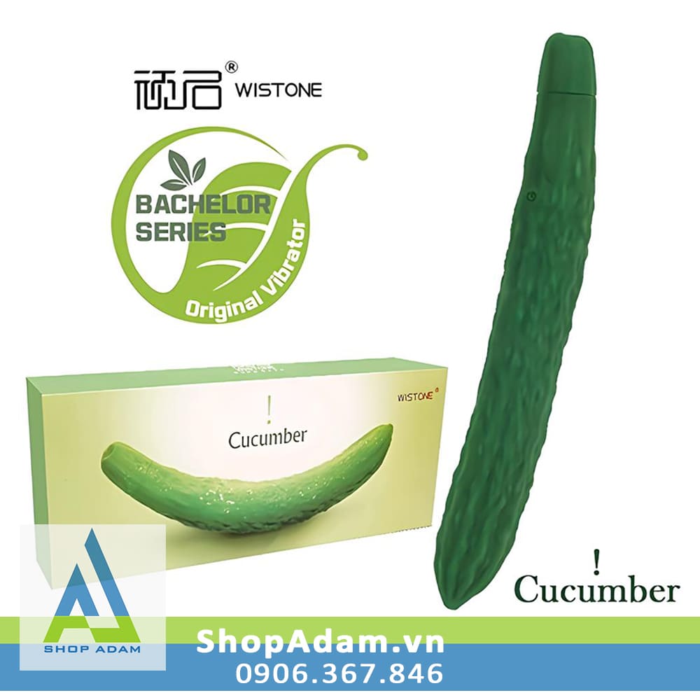 Dương vật giả dưa chuột rung 10 chế độ Wistone Cucumber