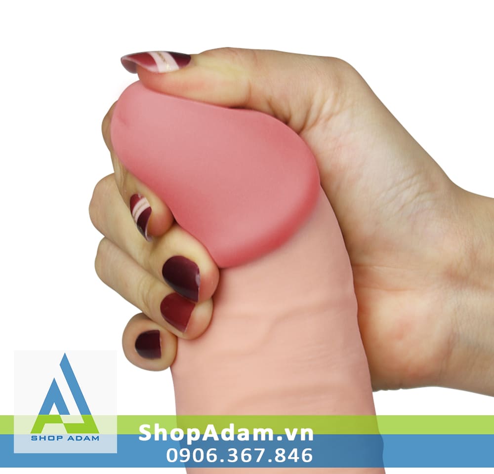Dương vật giả gắn tường size lớn siêu rung Lovetoy Ultra Soft Dude 8.8"