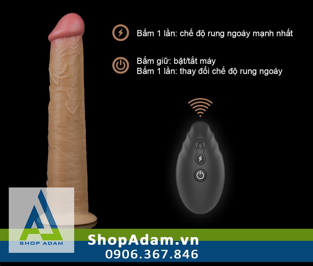 Dương vật giả hàng khủng gắn tường rung ngoáy Lovetoy Nature Cock 10"