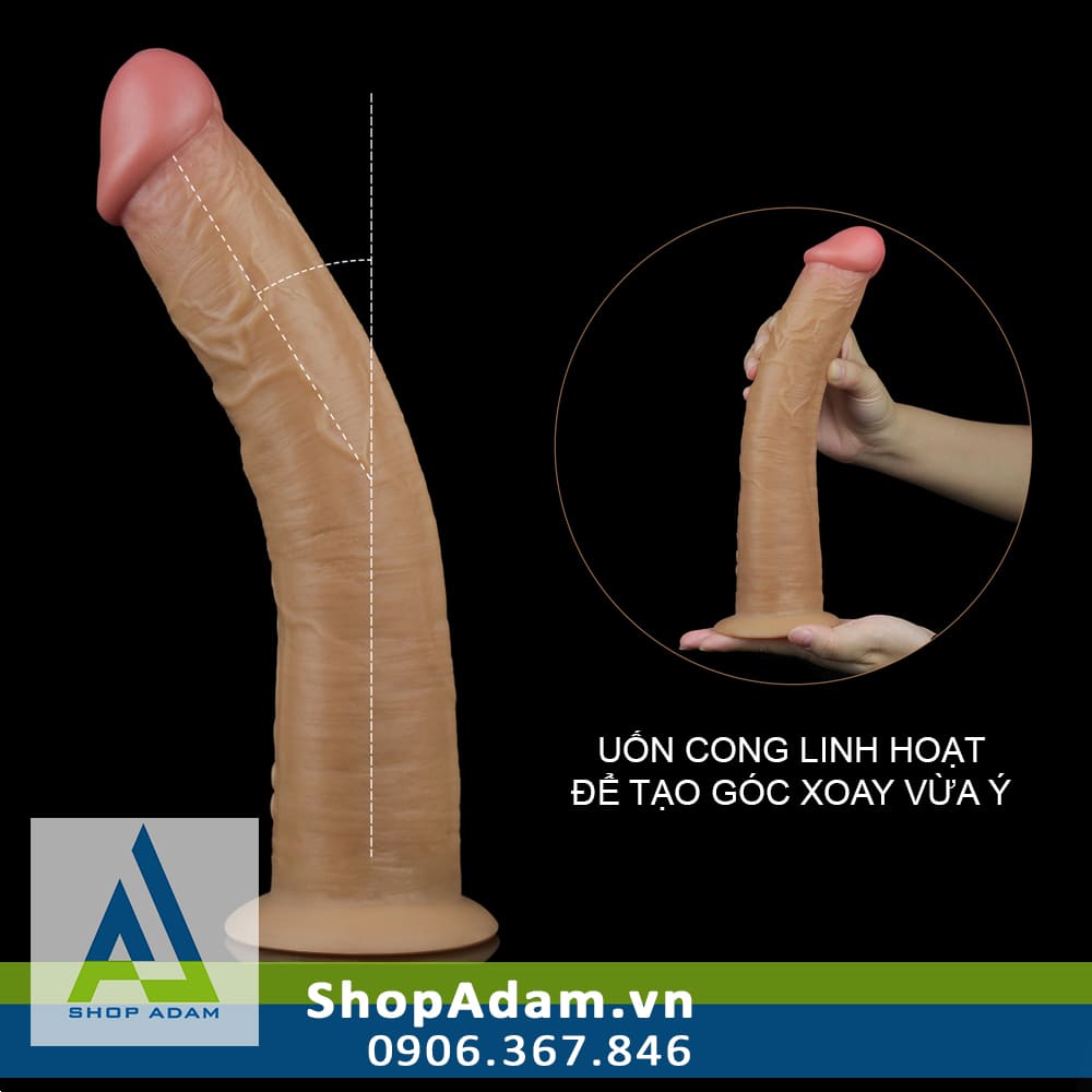 Dương vật giả hàng khủng gắn tường rung ngoáy Lovetoy Nature Cock 10"