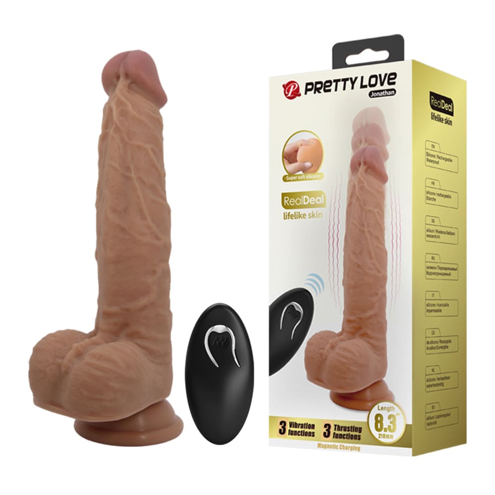 Dương vật giả hít tường rung đẩy Pretty Love Jonathan - 8.3 inch