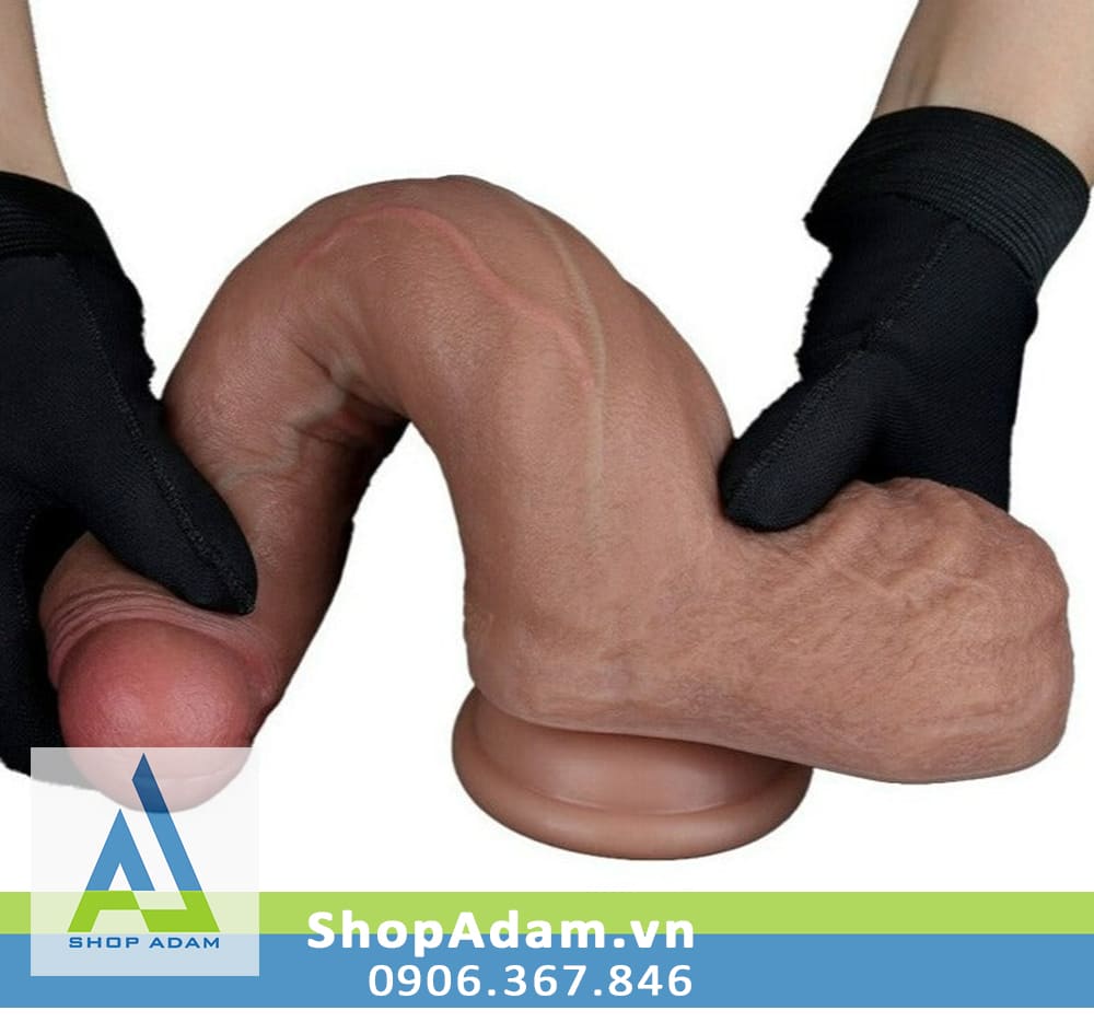 Dương vật giả hít tường silicon hai lớp Lovetoy Nature Cock 8.5 Inch