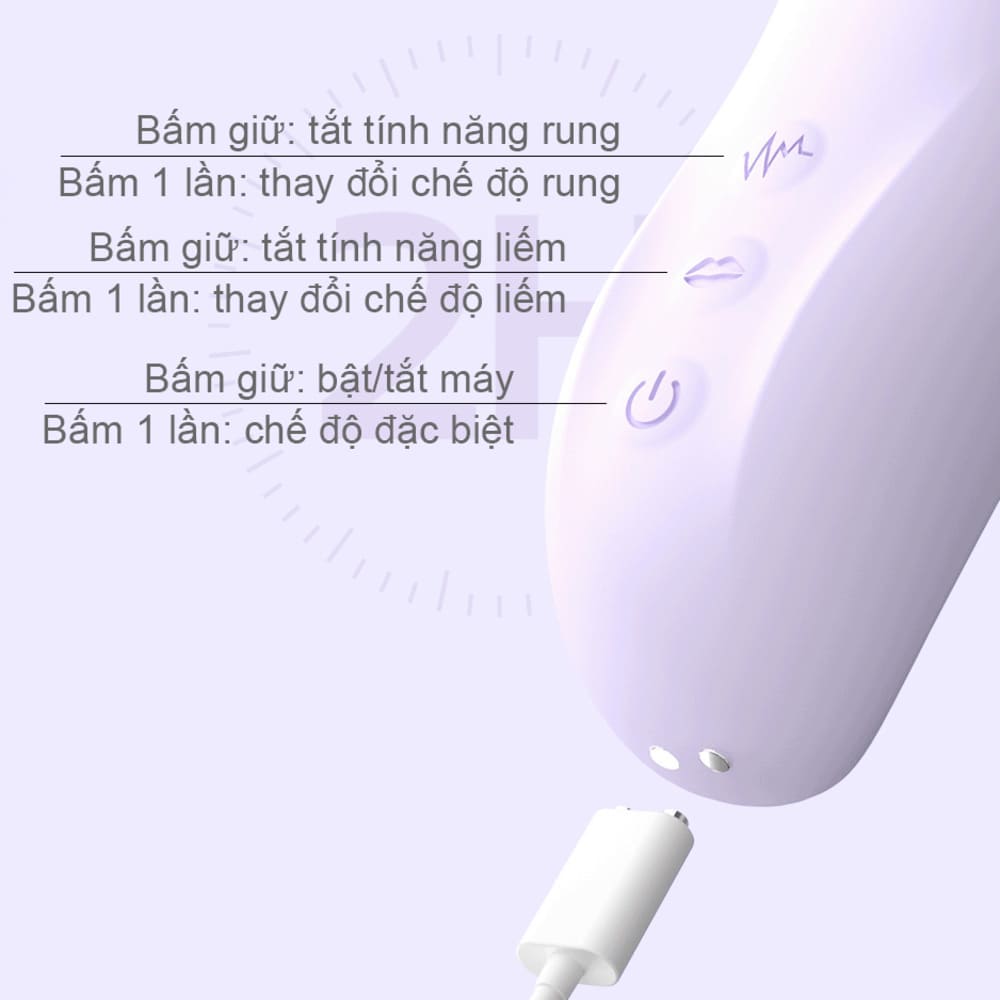Dương vật giả rung liếm cao cấp Svakom Purple Tide