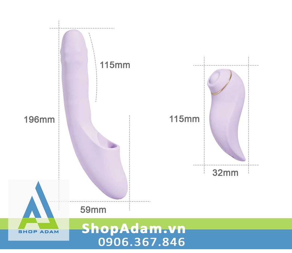 Dương vật giả rung thụt xoay đẩy có sưởi ấm kết nối App Svakom Duoglow