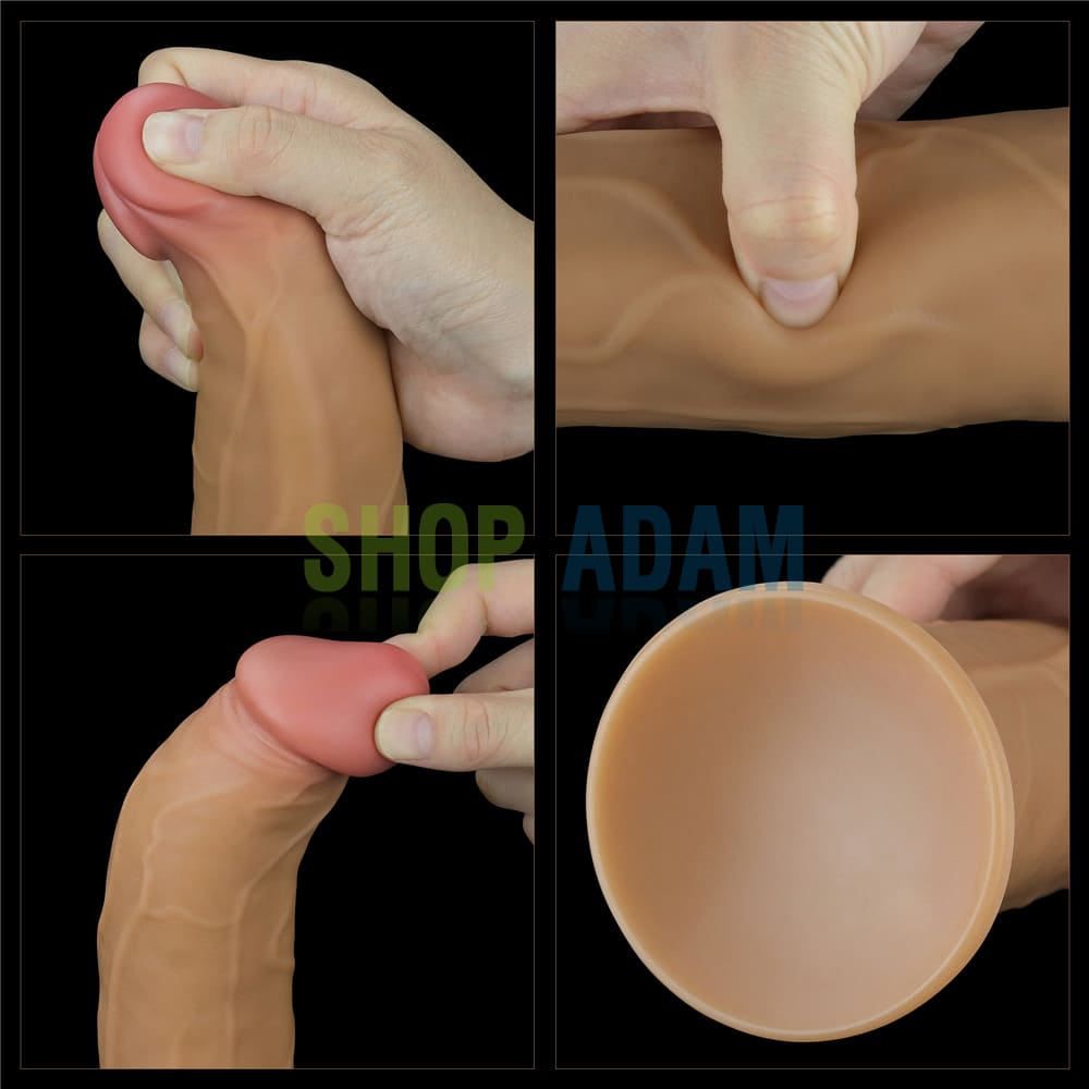 Dương vật giả siêu to rung ngoáy gắn tường Lovetoy Nature Cock 9 inch