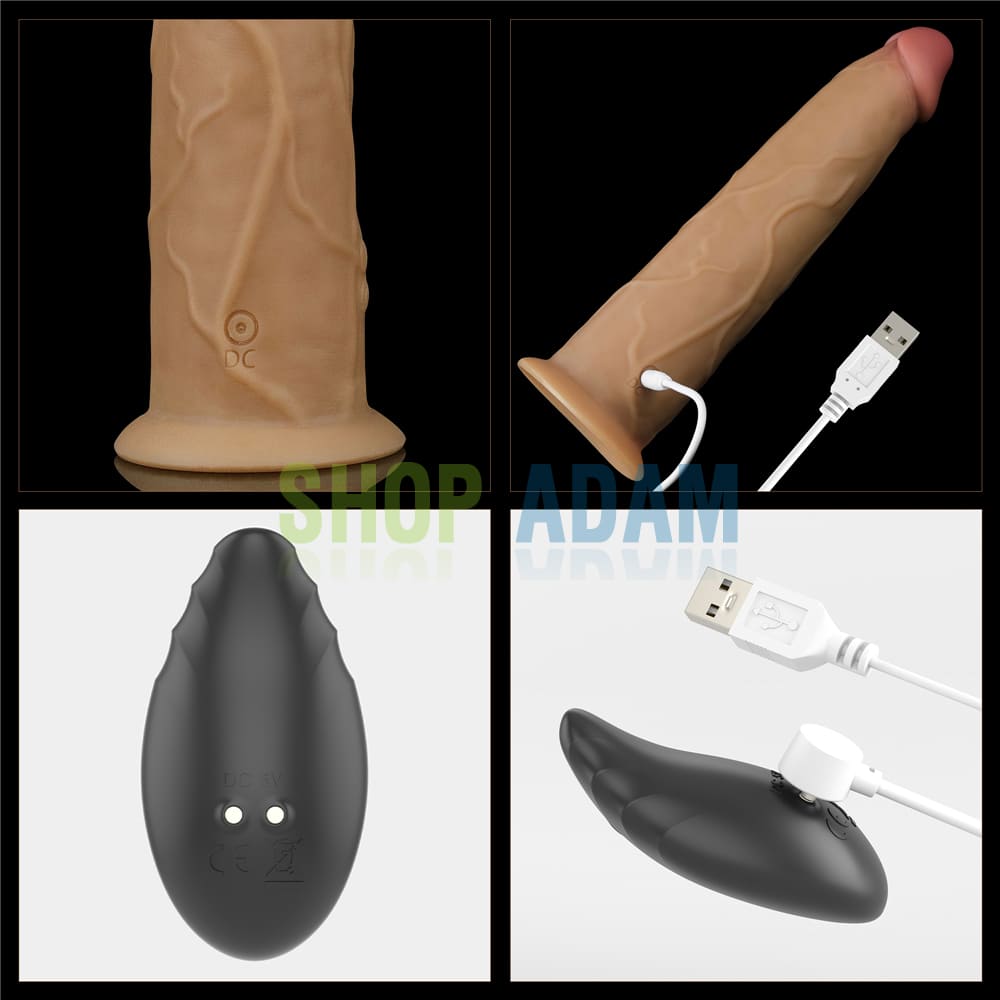 Dương vật giả siêu to rung ngoáy gắn tường Lovetoy Nature Cock 9 inch