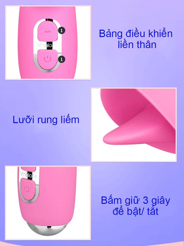 Dương vật giả sưởi ấm rung thụt liếm Nalone T-may