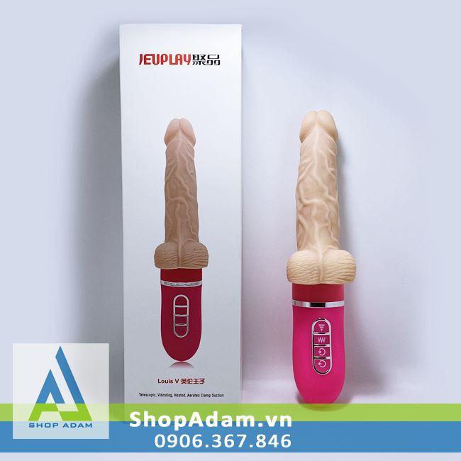 Dương vật giả tỏa nhiệt bơm hơi siêu rung thụt Nano Louis V